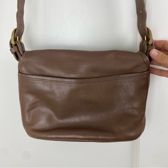 Vintage Coach Fletcher Brown Leather Saddle Bag - Picture 3 of 14